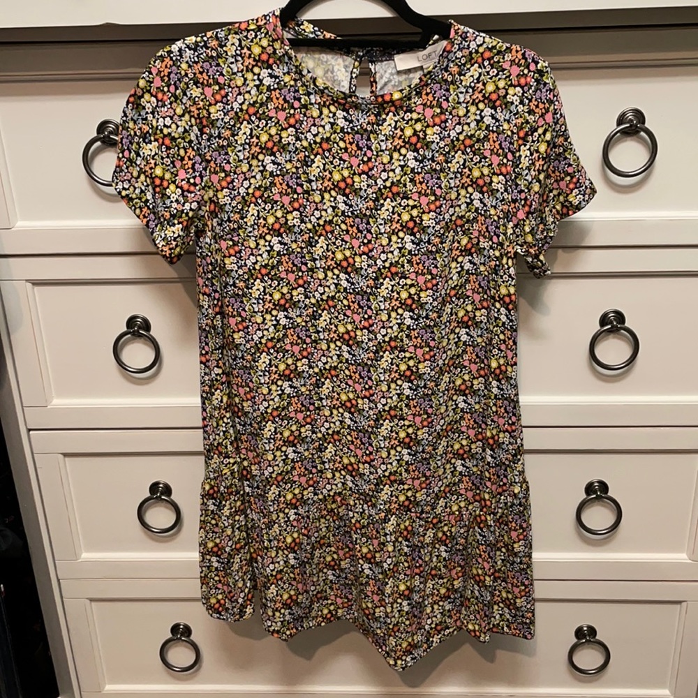Loft floral tshirt dress